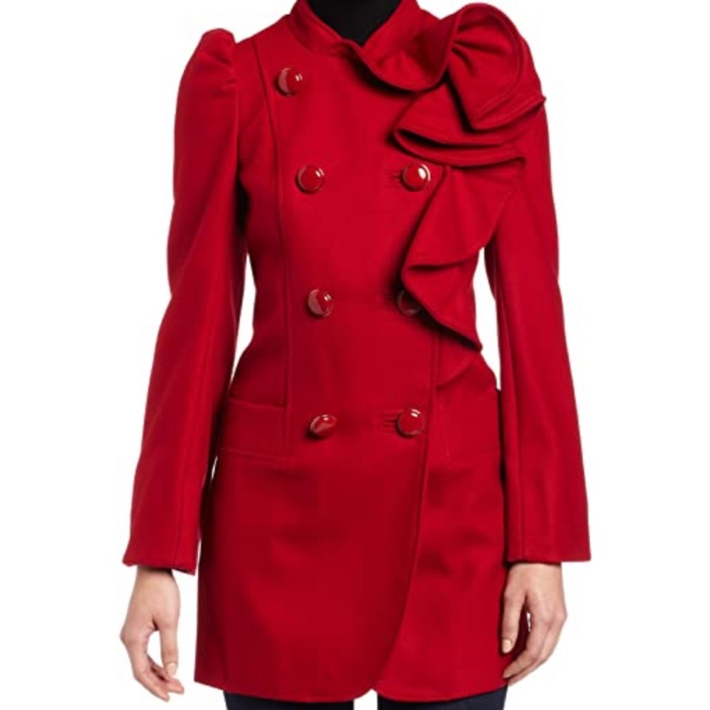 FRENCH CONNECTION Woman’s Frill Peacoat